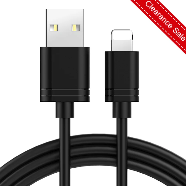 Черный ACCEZZ TPE usb зарядный кабель освещение для iPhone X XS MAX XR 8 7 6 6S 5 5S Plus Зарядка синхронизация Дата Шнур Линия для Ipad Mini 1 2 3 - Цвет: Черный