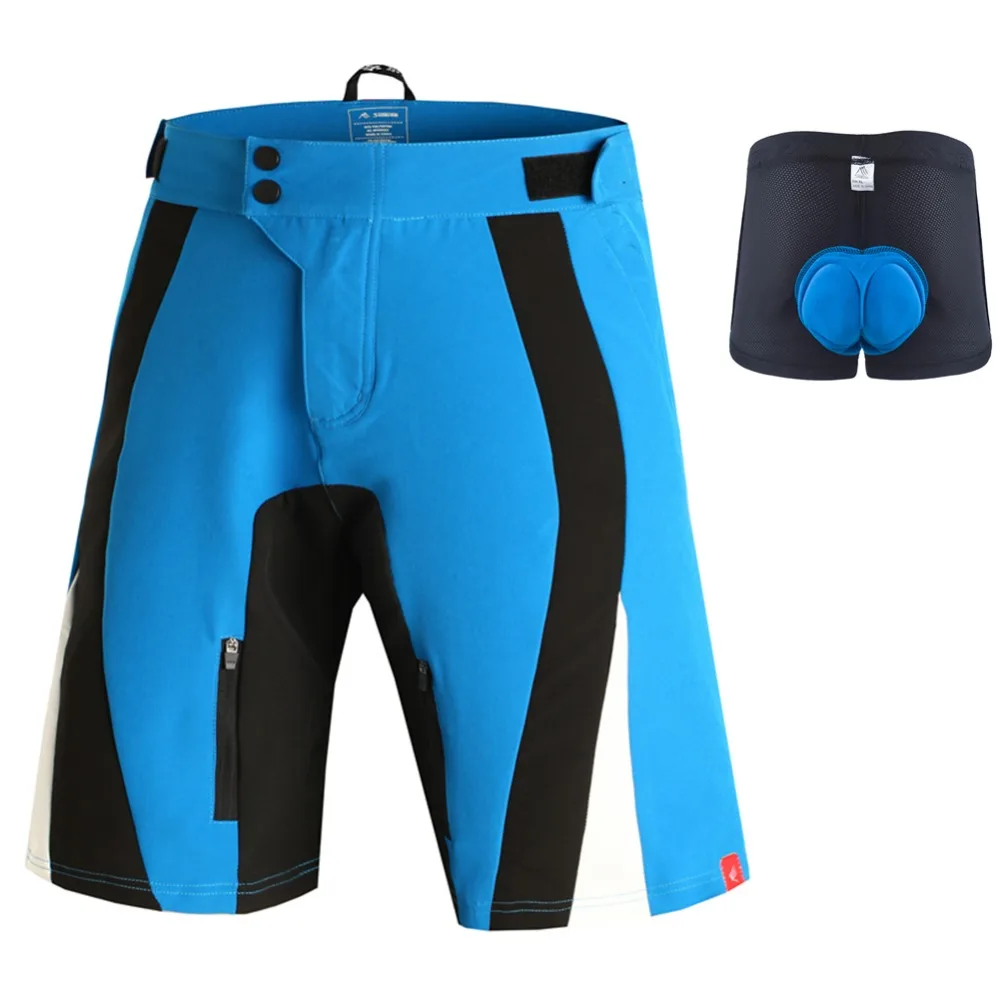 blueblack suit SAENSHING шорты для горного велосипеда, мужские+ гелевые шорты с 3D подкладкой, нижнее белье для велоспорта, шорты для горного спорта, шорты для велоспорта, бермуды Ciclismo - Цвет: blueblack suit