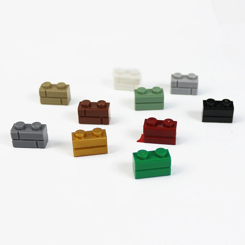 1x2 Кирпичи DIY MOC пластиковые строительные блоки город военные игрушки развивающие