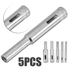 5 шт.компл. высококачественные алмазные сверла 5 мм-12 мм, набор сверл для резки плитки, стекла, мрамора