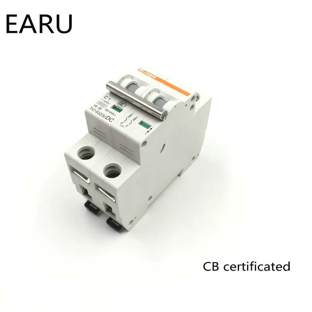 2P 63A DC 500V Автоматический выключатель MCB для фотоэлектрической солнечной энергии
