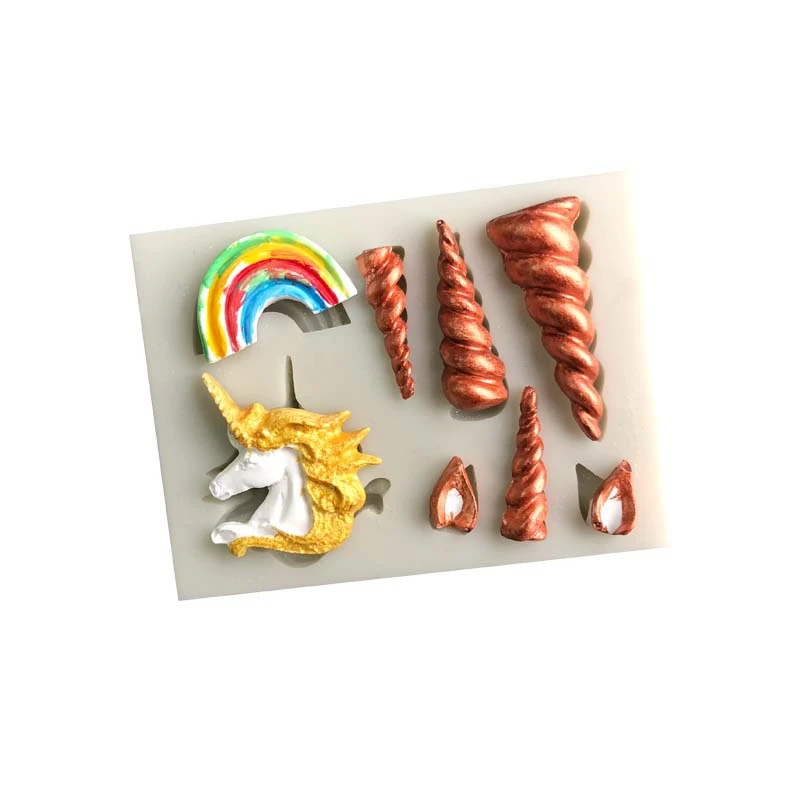 Силиконовая форма для шоколада радужного единорога печенья кондитерских конфет