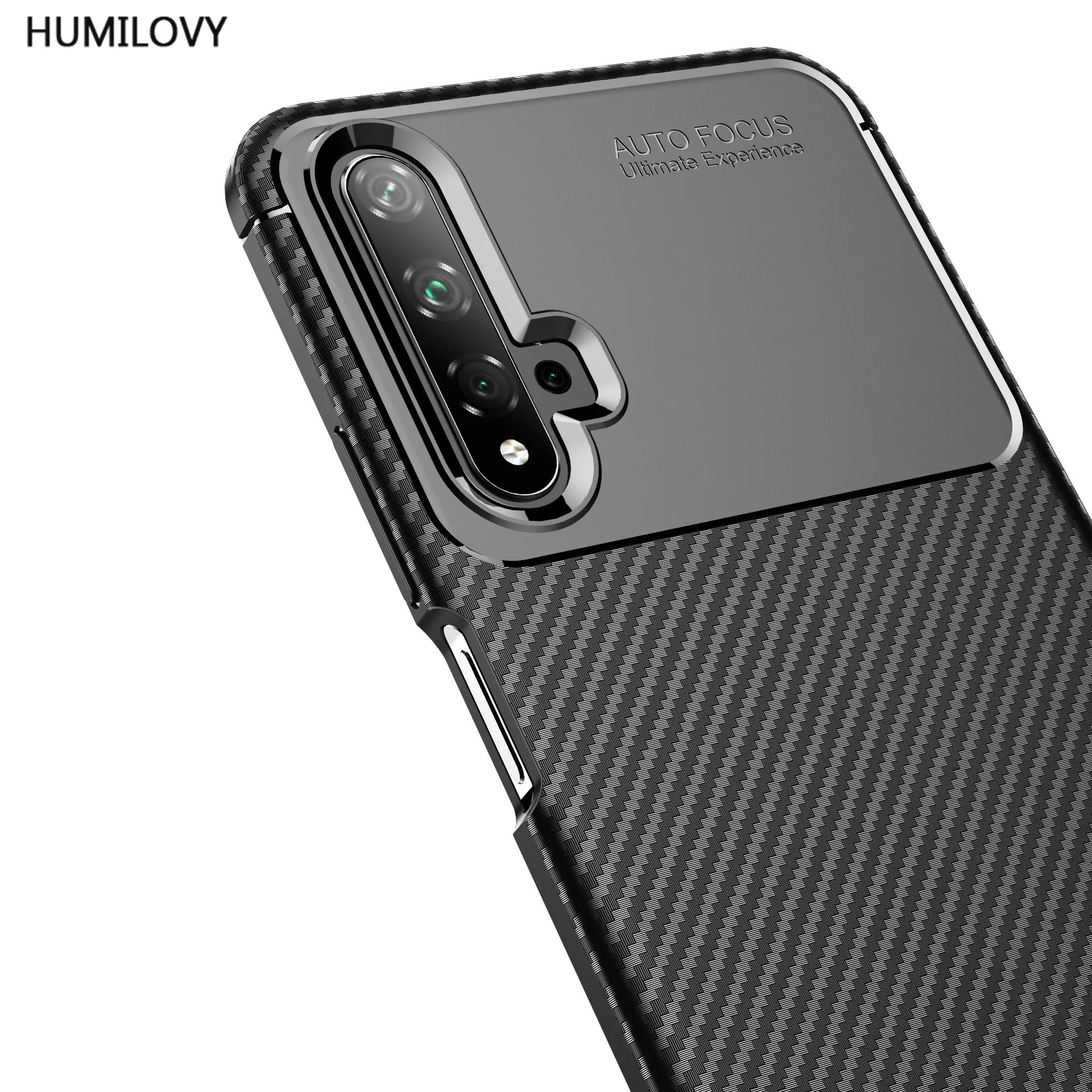 For Huawei Honor 20 Case Cover Carbon Fiber texture Shockproof Soft TPU Back Honor20 Cases |