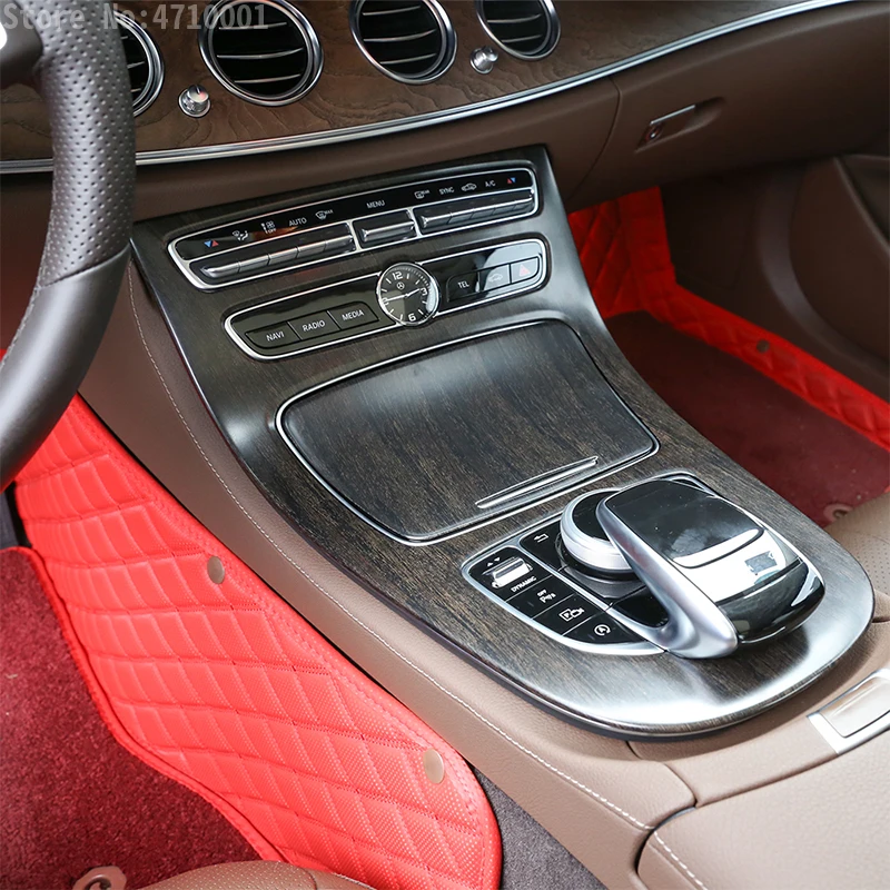 Для Mercedes Benz W213 E Class ABS дубовая деревянная цветная центральная консоль панель переключения передач рамка накладка наклейки 2 шт