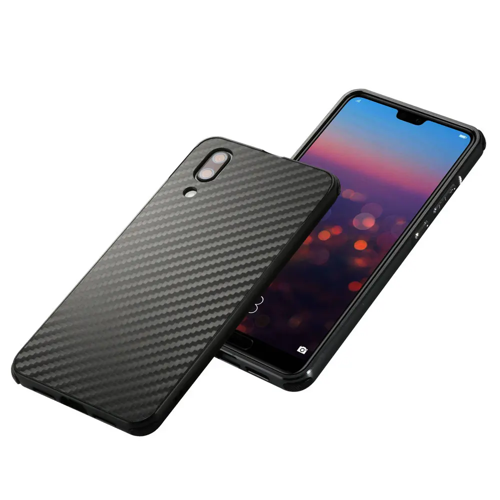 Роскошный алюминиевый бампер для Huawei P20 Жесткий ПК задняя крышка металлический