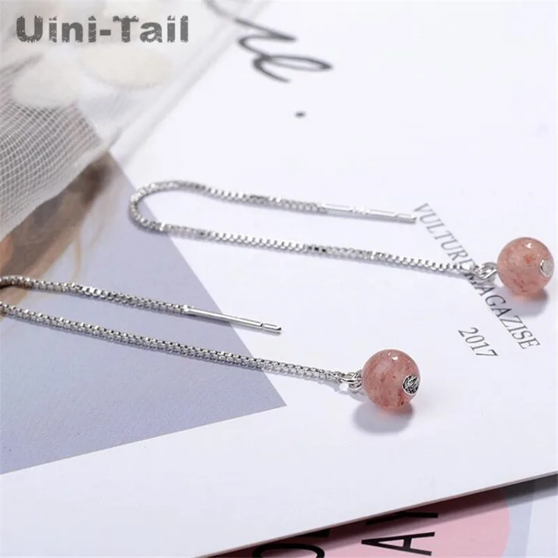 Горячие новые серьги Uini Tail с искусственными серебряными сердечками для девушек