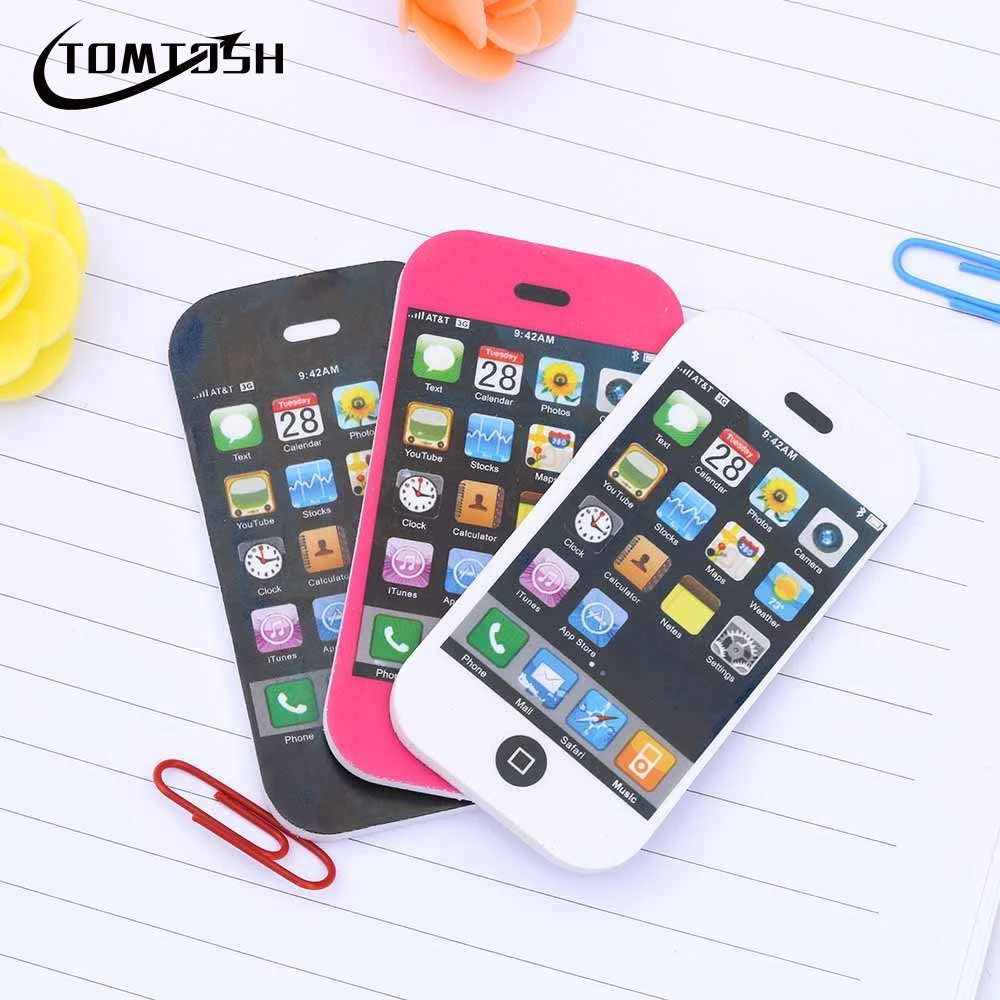 TOMTOSH милые форма мобильного телефона карандаш ластик творческие товары продукты