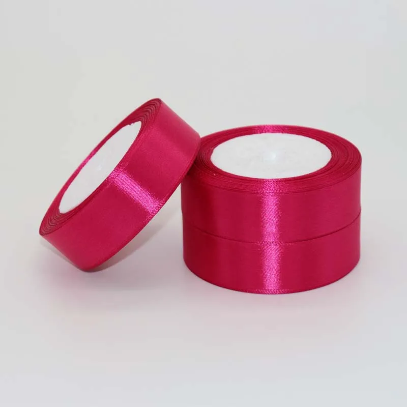 Одна штука 25 ярдов красно Зеленая Шелковая атласная лента для украшения