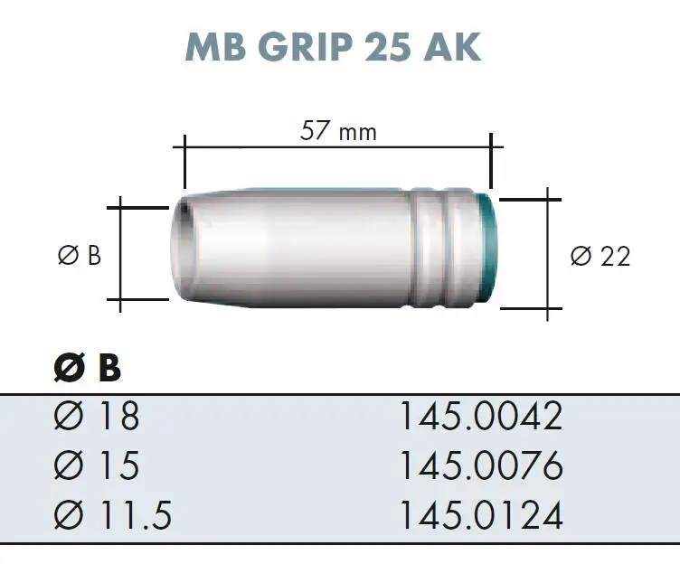 145 0076 Binzel BW стиль MB 25 25AK сопло 3PK для Mig Mag сварочный фонарь расходные материалы mig