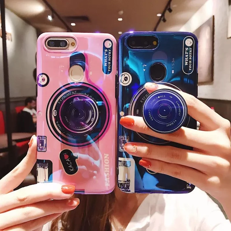 Case For Xiaomi Redmi 4X Note case Camera pattern soft TPU Silicone Cute 4 Cover Hidden Stand Holder |