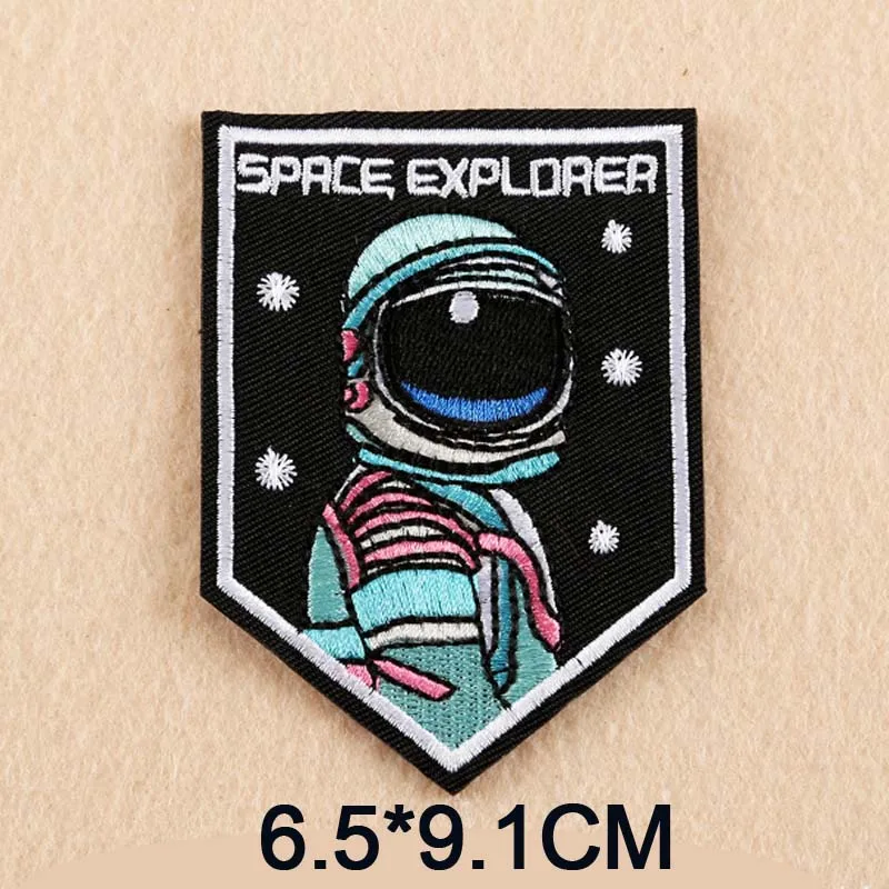 space explorer Космический космонавт, панк, железная нашивка, вышитая одежда, нашивка для одежды, одежда, наклейки, одежда, аксессуары - Цвет: space explorer