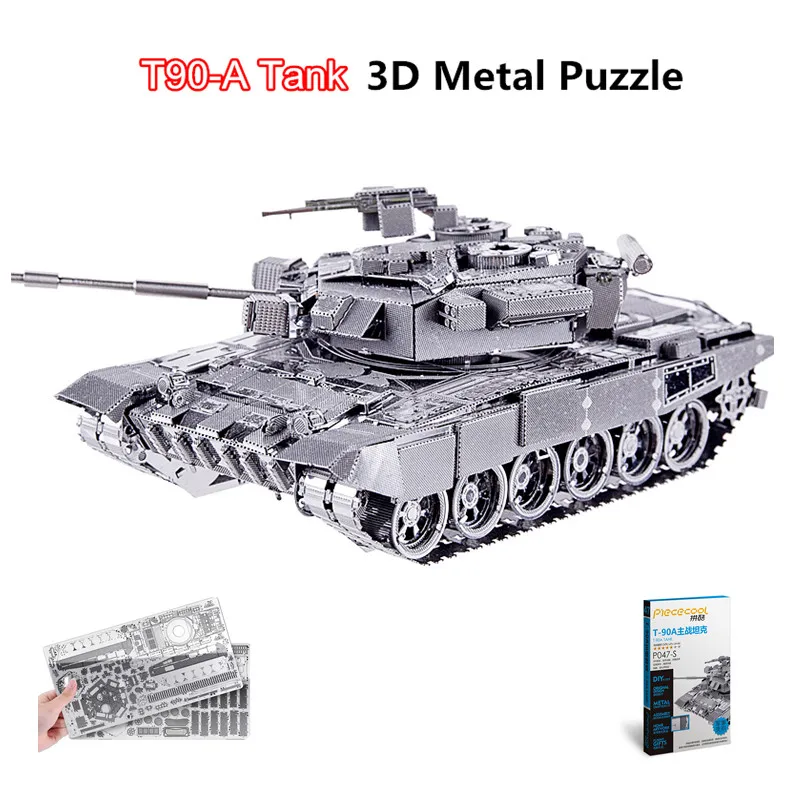 Новинка T90 A танк 3D металлические пазлы из лазерной резки части DIY комплекты