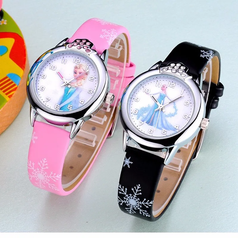 Дисней relogio feminino relojes мультфильм детские часы принцесса часы модные детские милые резиновые кожаные кварцевые часы для девочек