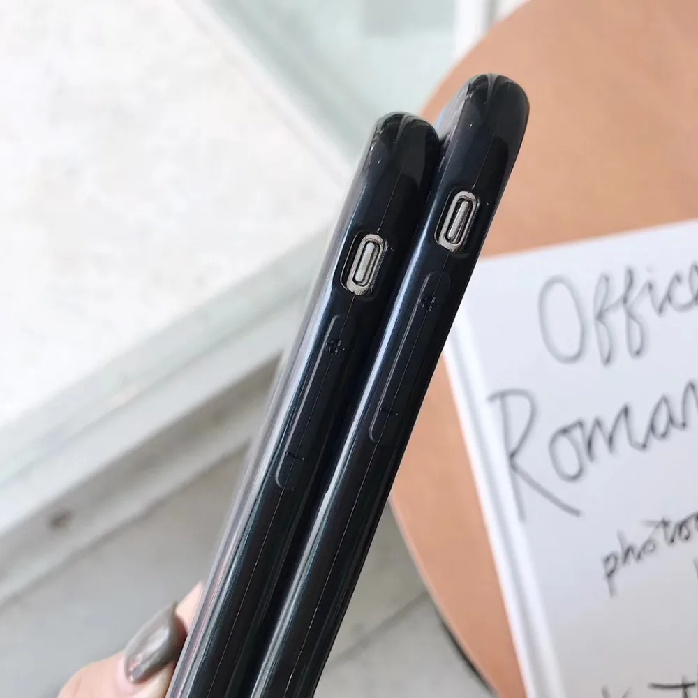 Простой деловой мужской черный спортивный чехол для iphone 6 6s 7 8 10 Plus X XR XS MAX Brandnew Cover