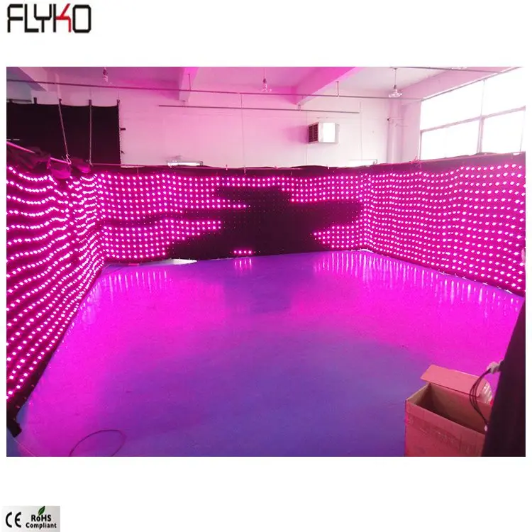 Многоцелевой светодиодный занавес для сцены Flyko P100mm 2x17|Эффект освещения сцены| |