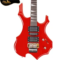 minsineelectric guitar personality flame electric guitar double shake electric guitar beginner special shaped electric guitar