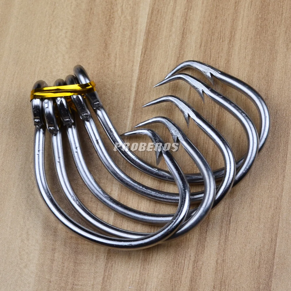 2 шт. Морская Рыбалка нержавеющая сталь рыболовный крючок с колючей Золотой