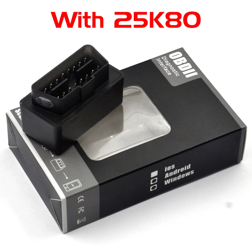 Диагностический сканер 25K80 Mini Elm327 V1.5 Bluetooth OBD2 автомобильный диагностический