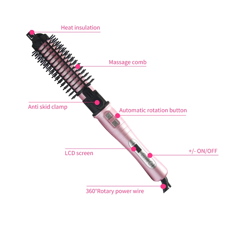 2 in1 Electric Professional Straight Hair Comb Curling Irons Dual-use LCD Display Styler Styling Tools 100-240V | Красота и здоровье