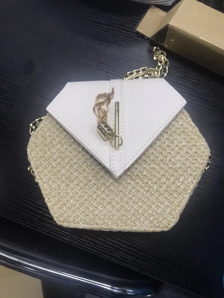 Новые соломенные сумки для женщин pu кожаная сумка шестиугольник MulitStyle летняя плетеная пляжная богемная плетеная Сумка bolso mimbre