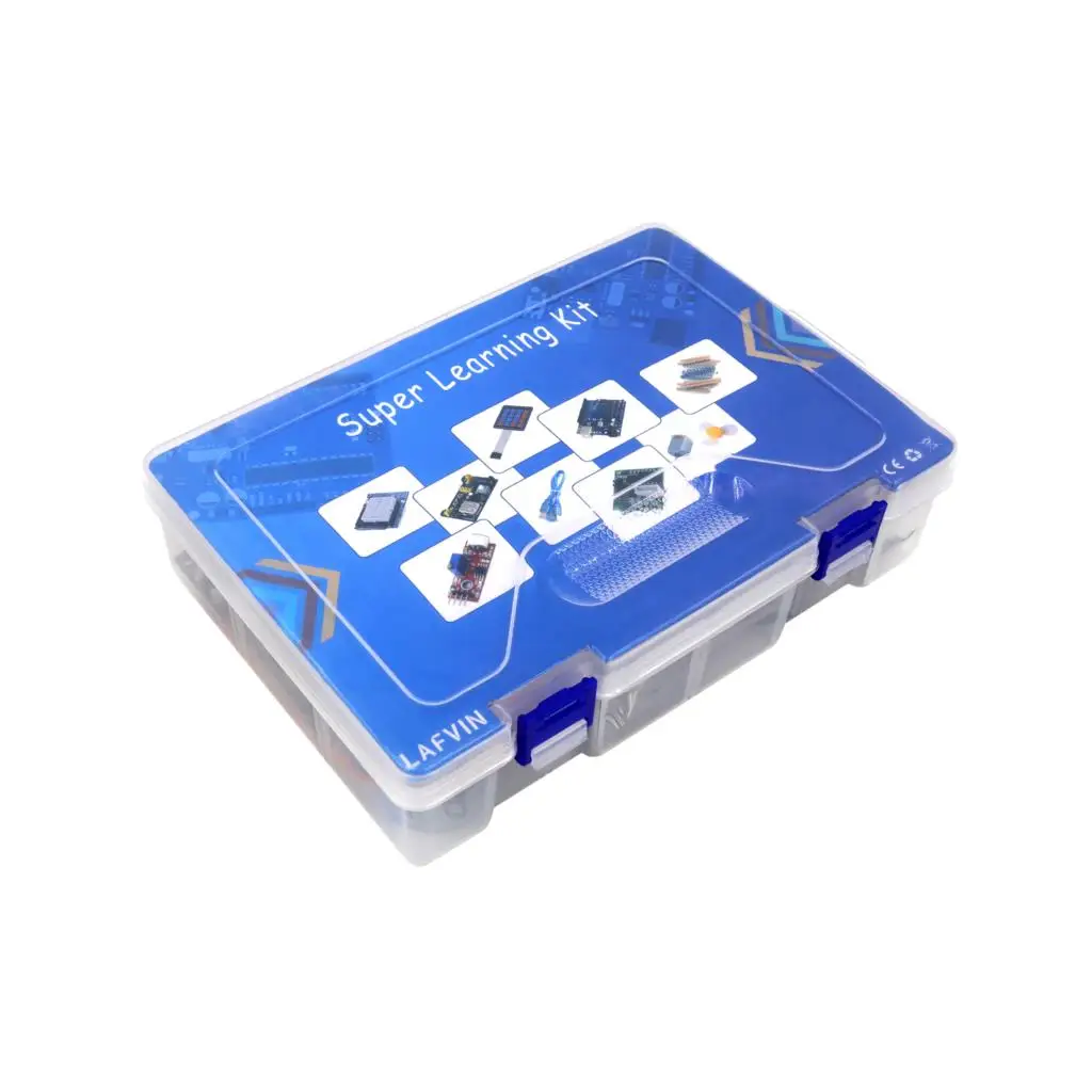 Стартовый комплект LAFVIN Super Starter Kit включает доску Uno R3 ЖК дисплей 1602 IIC с обучающим