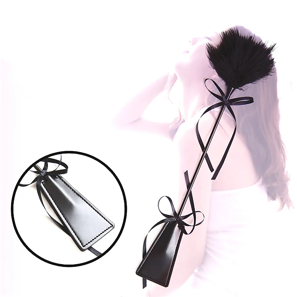 Искусственный перо тиклер кудрявый порка весло Flogger взрослый игровой костюм SM