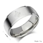 (1 шт.лот) 100% нержавеющая сталь 8 мм Серебряное кольцо ювелирное изделие мужское кольцо
