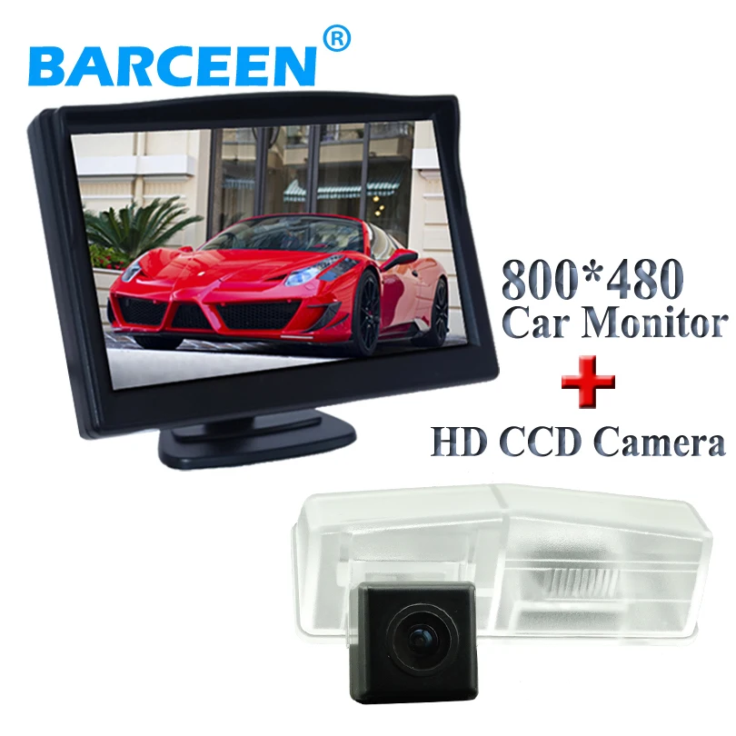 

Apply for Toyota RAV4 2014 2 in 1 car rear view set bring 170 wide angle car rear view camera with 5" car monitor 800*480