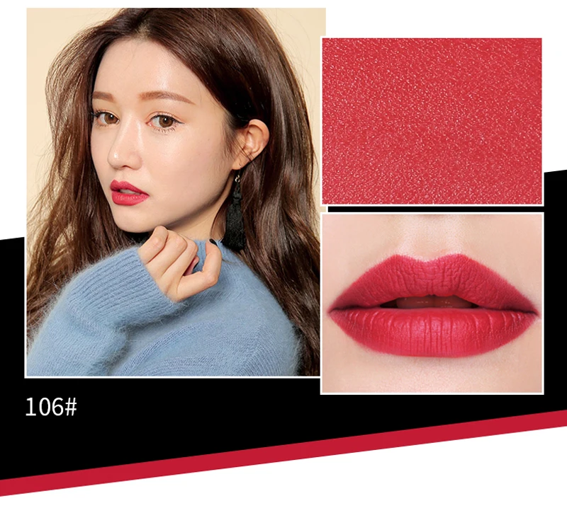 Хит Профессиональный матовый макияж Красная губная помада устойчивый к поцелуям