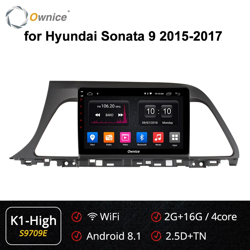 S9709 K1-High Ownice Восьмиядерный Android 9,0 автомобильный dvd-плеер для hyundai Sonata Gen 9 LF k3 k5 k6 головное устройство 360 Panorama SPDIF - Цвет: S9709 K1-High