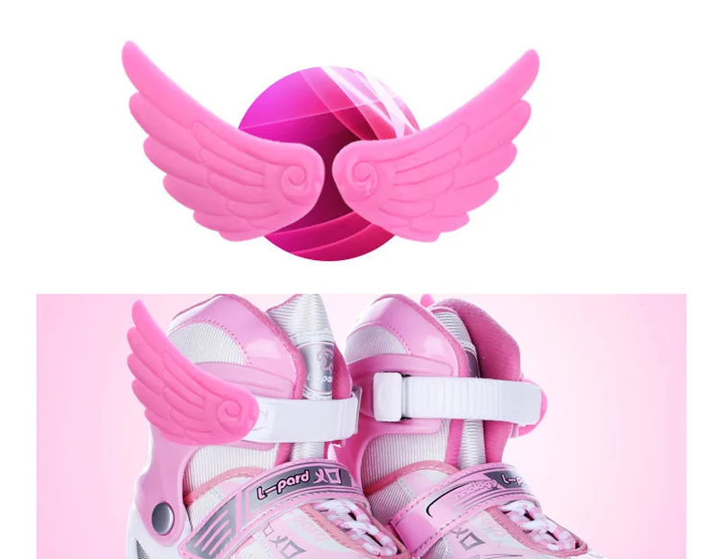 1 пара новинка обувь для катания на роликах орнамент в виде крыльев украшение