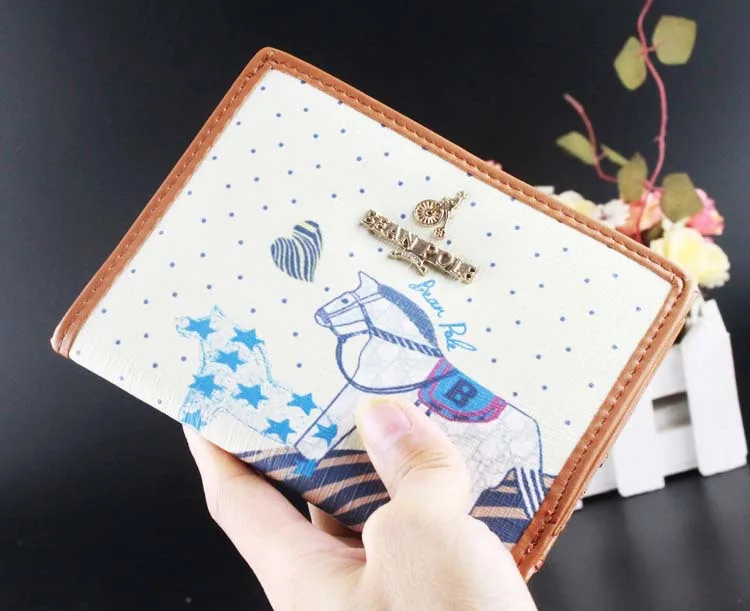 Cute cartoon girl short paragraph ladies purse vertical Wallet Zipper zero wallet student bag | Багаж и сумки