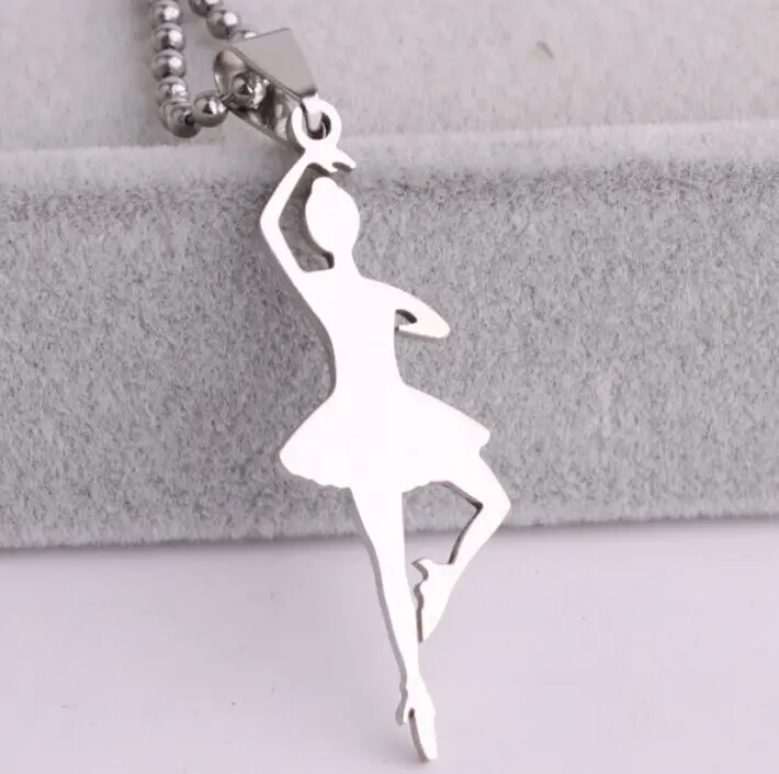 Ожерелье с подвеской танцующая балерина из нержавеющей стали|necklace pearl pendant|necklace