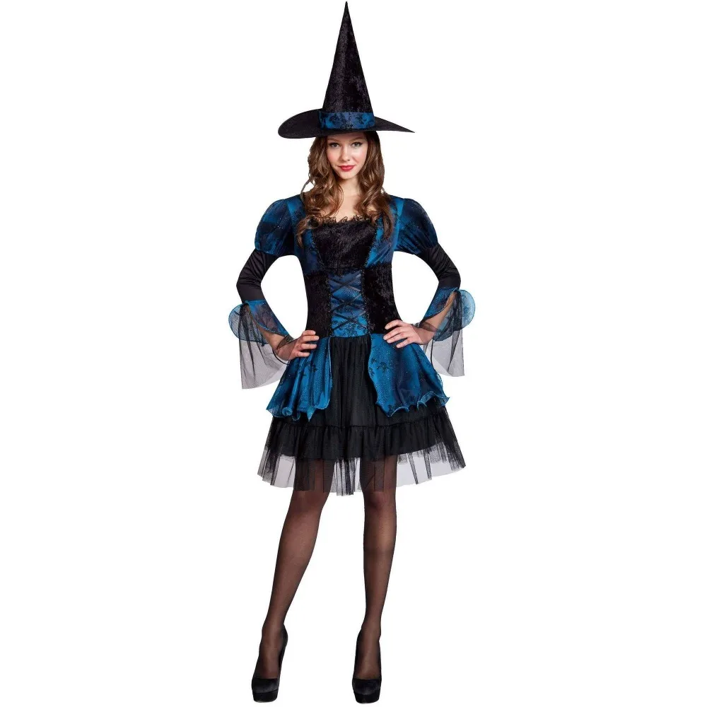 

UTMEON Super luxury Lace Cosplay Witch Costume Halloween Witch Net Yarn Carnival Party Fairy Tale Witch Dress