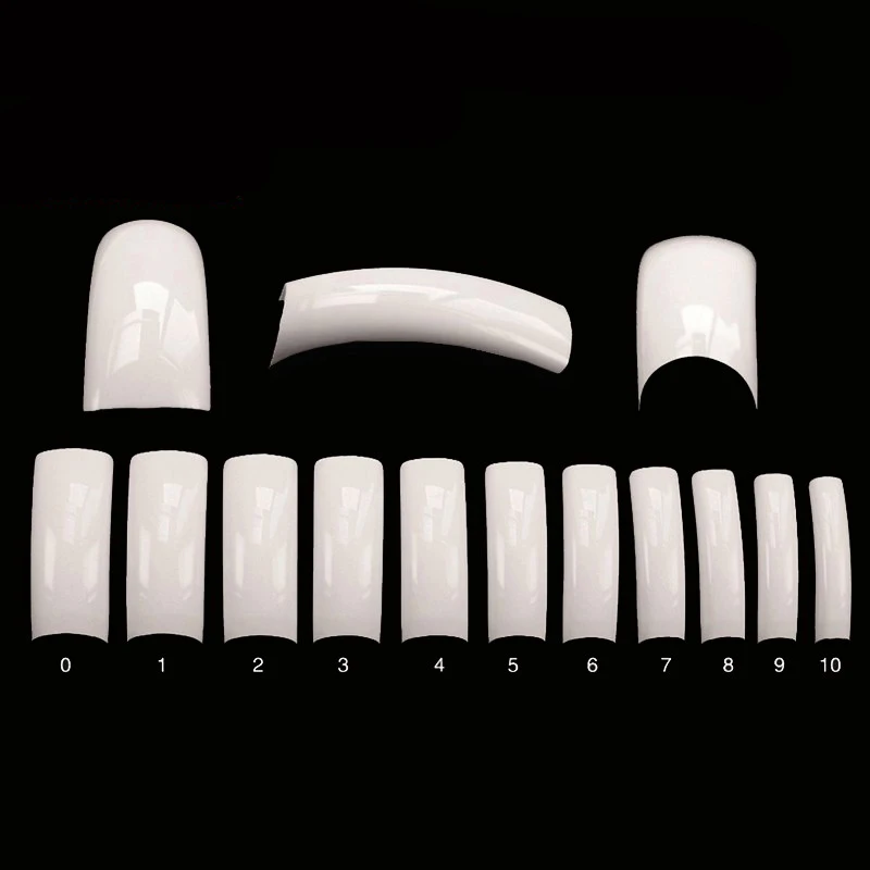 Полный ТИПСЫ 500 накладные ногти Capsule Ongle прозрачный белый Ongles украшения ногтей Французский плоской конструкции Акриловые Ложные Nail