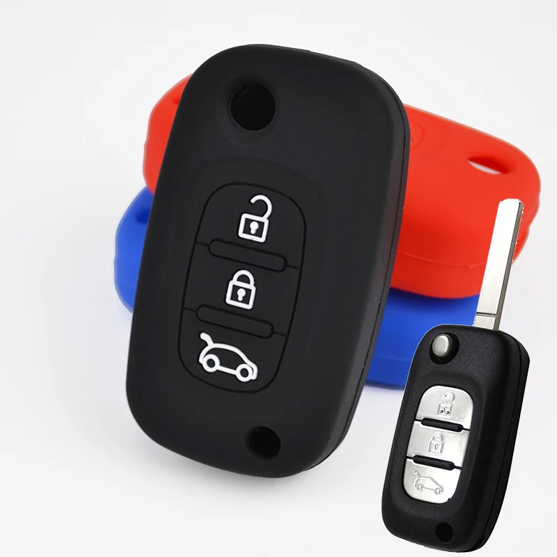 Силиконовый чехол для дистанционного ключа с 3 кнопками RENAULT FLUENCE CLIO KANGOO MEGANE MODUS