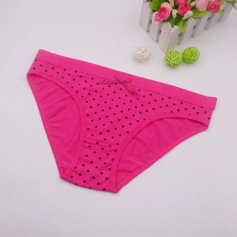rose red Moonfire женская одежда Хлопок Женский Печатный Принт трусики 89046 - Цвет: rose red