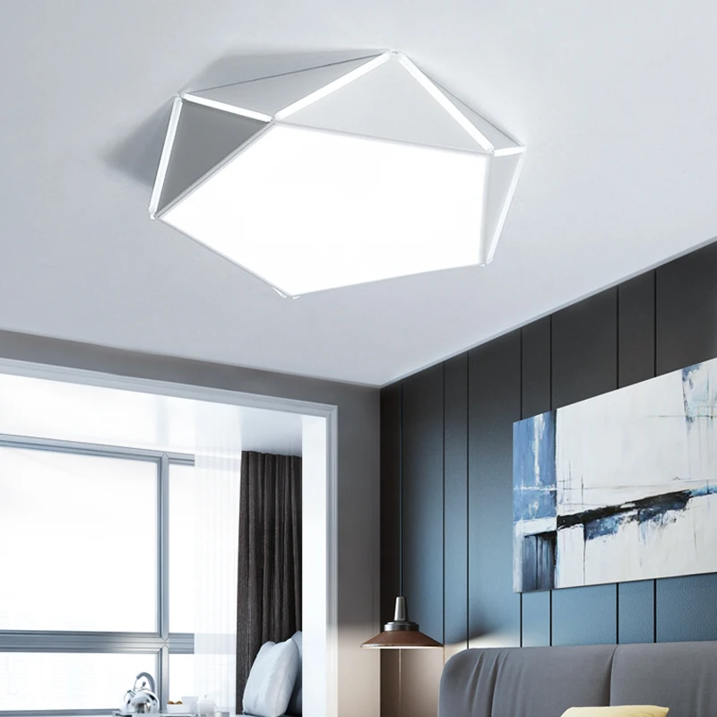 Минималистичная черная/белая художественная современная светодиодная Люстра