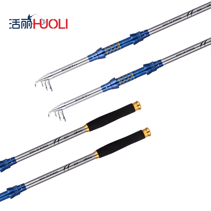 HUOLI 2.1m/2.4m/2.7m/3.0m/3.6m Carbon Superhard Ocean Telescopic Fishing Rod Set Fly Tackle | Спорт и развлечения