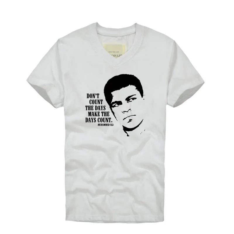 2016 новый Печати Мухаммед Али Футболка Мужчины женщины Короткие рукав Летние Топы