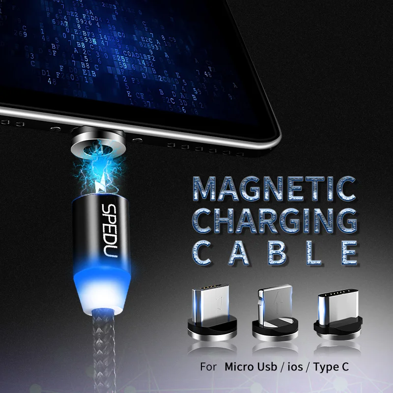 Зарядное устройство для телефона spedu автомобильное зарядное USB Магнитный кабель