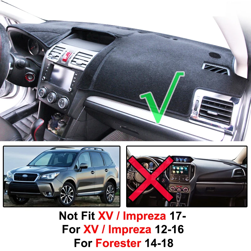 Коврик для приборной панели коврик ковер Subaru XV Crosstrek Impreza 2012 2016 Forester 2014 2018|impreza|impreza