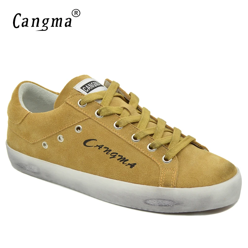CANGMA дизайнерская брендовая искусственная замша осенняя итальянская желтая