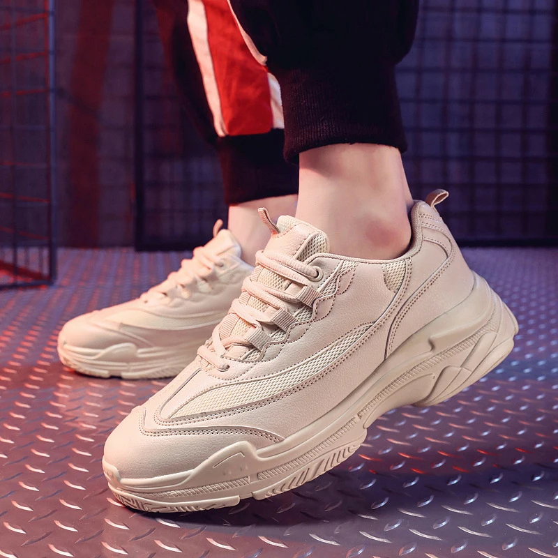 Кроссовки мужские дышащие Повседневная Удобная прогулочная обувь белые