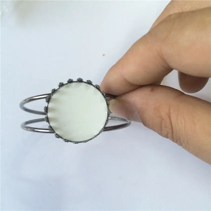 

Металлические браслеты для сублимации, Модные Винтажные браслеты в стиле ретро с короной, винные круглые браслеты для теплопередач, оптовая продажа