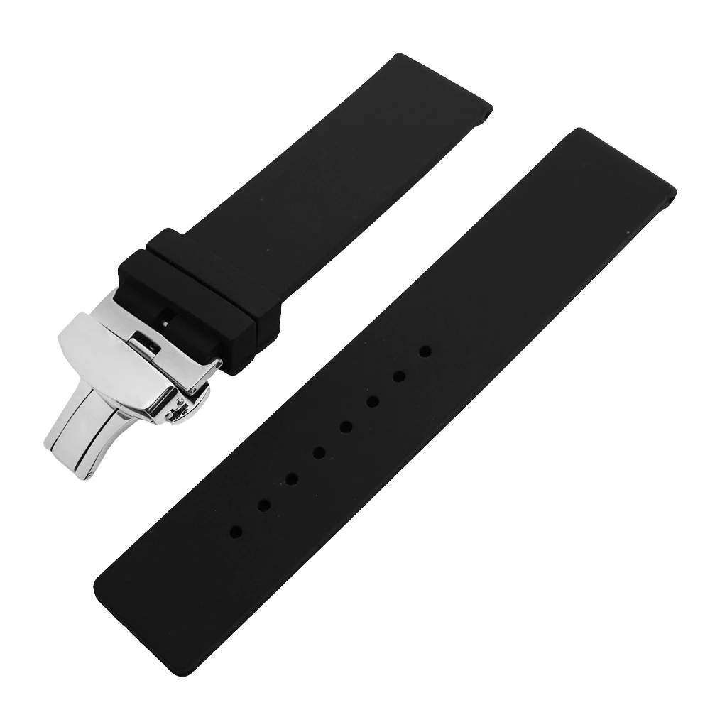 Ремешок силиконовый резиновый для наручных часов браслет Мориса лакроа 20 мм 22 24