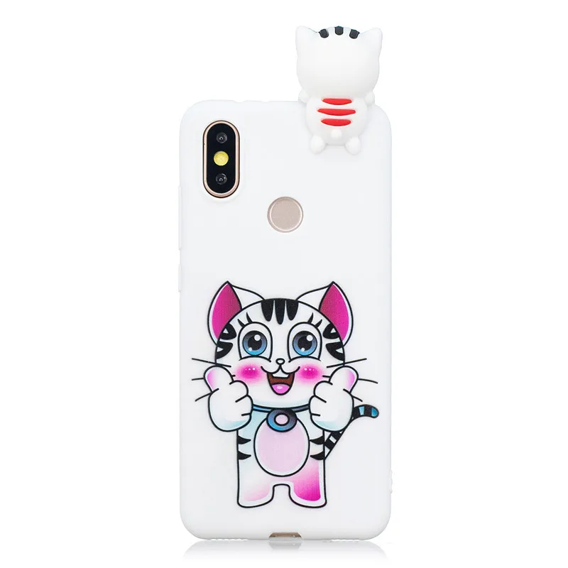 Силиконовый чехол для Xiaomi Mi A2 Lite накладка A2Lite с 3d куклой игрушки мягкие чехлы из