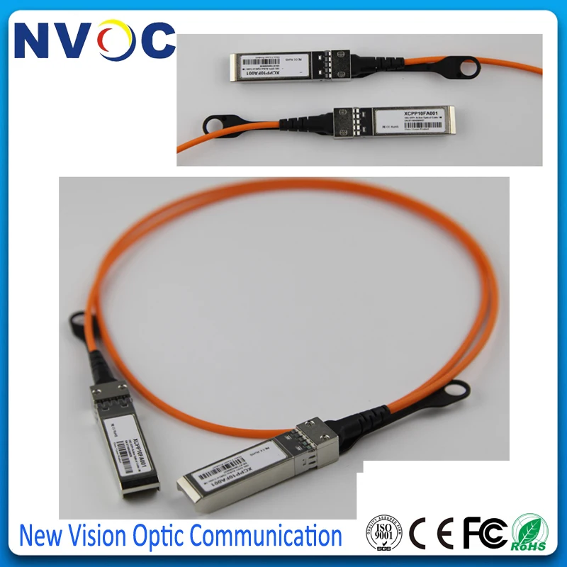 2 шт./лот 10 Гбит/с SFP + 1 м (3 фута) OM2 кабель AOC активный оптический совместимый 10G (1 для