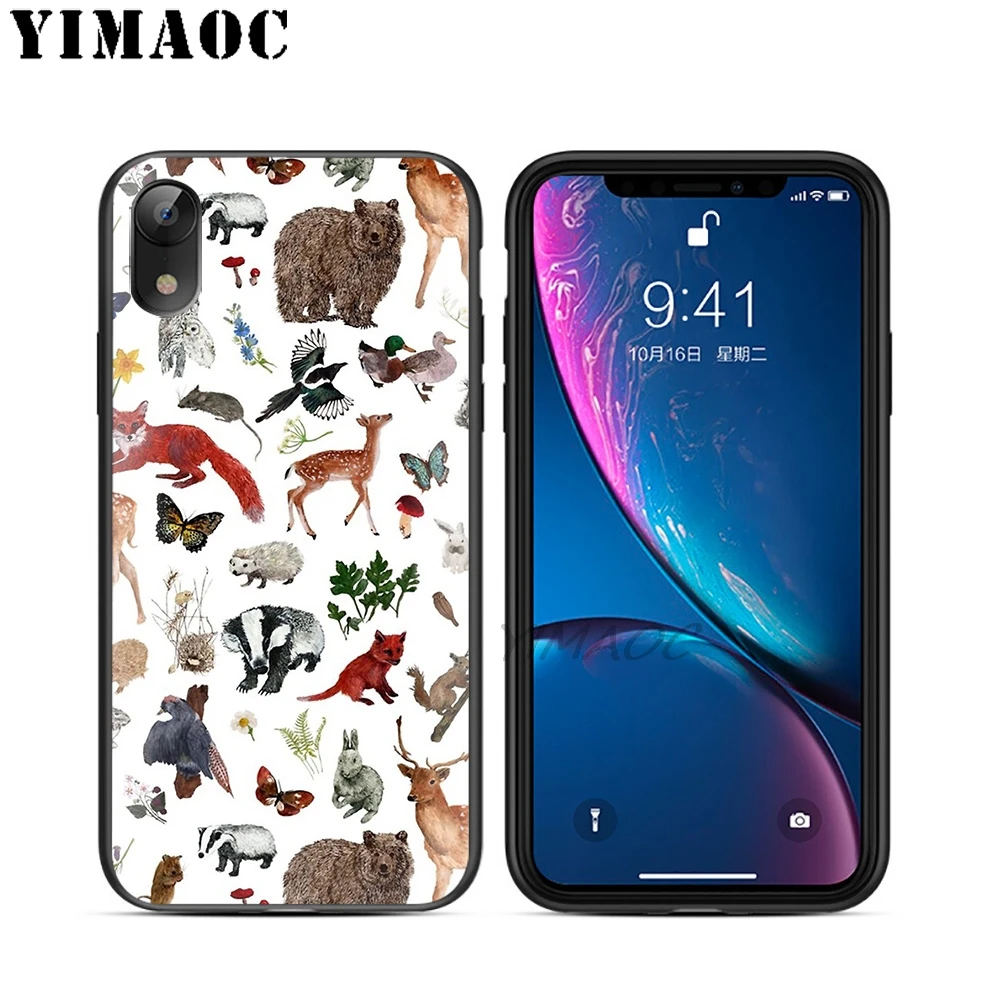 YIMAOC Утка Олень черный мягкий Уретановый Термопластик (tpu) Черный силиконовый