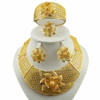 jewelry sets dubai gold jewelry women fashion necklace fine bridal jewelry sets gold jewelry sets flower necklace bracelet